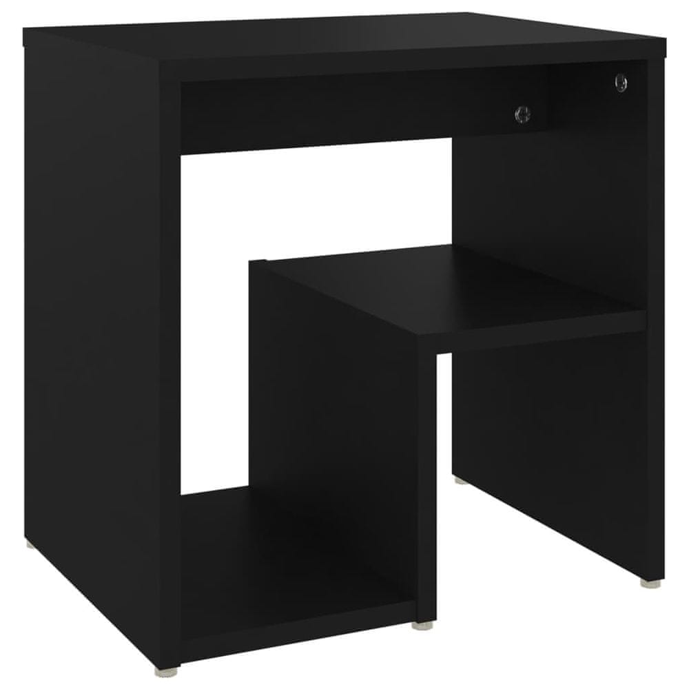 Vidaxl Nočný stolík čierny 40x30x40 cm drevotrieska